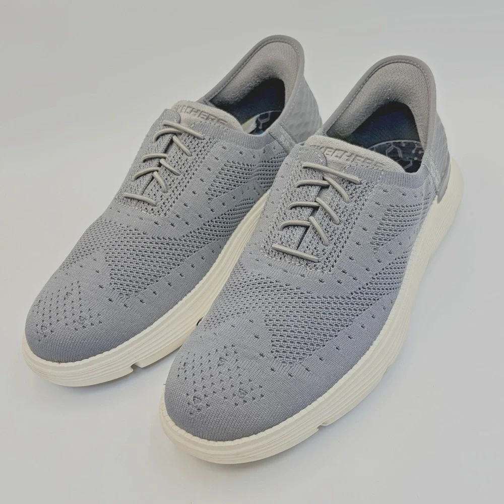 Skechers Garza Palma Men's 8.5 Slip Ins Charcoal Comfort Casual Memory Foam